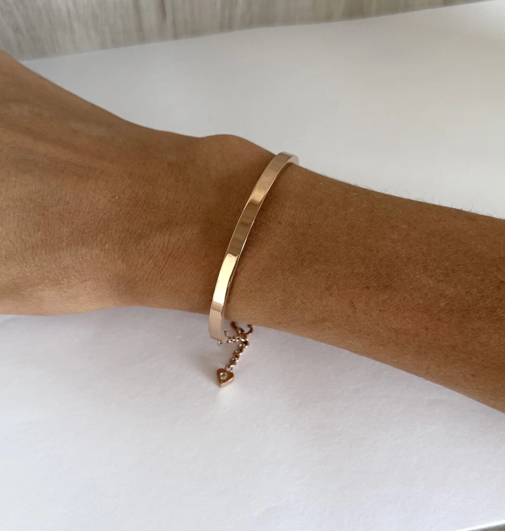 Pulsera LIZ acero rosado