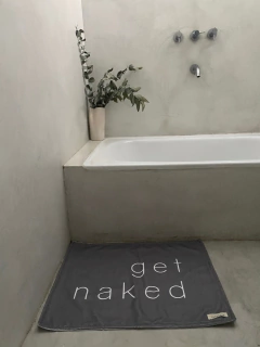 Alfombra Gris Get Naked Blanco