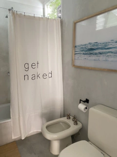 Cortina Baño Get Naked Blanca - OUTLET - Langosta