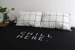 Funda de Edredón Chill Here Negro y blanco - Queen - comprar online
