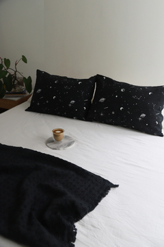 Pie de Cama Waffle Gris Grafito