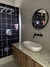 Cortina Baño Grid Shapes Negra