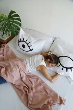 Fundas de Almohada Blanco Eyes Negro - Langosta