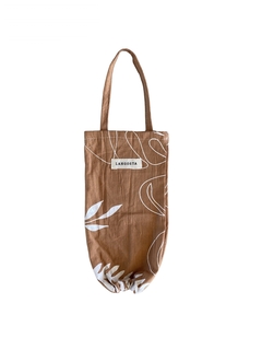 Porta Bolsas Canela Hojas Blancas - comprar online