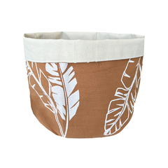 Contenedor Grande Canela Hojas Strelitzias Blancas - comprar online