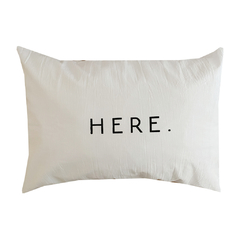 Fundas de Almohada Blanco Chill Here Negro
