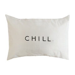 Imagen de Fundas de Almohada Blanco Chill Here Negro - Outlet