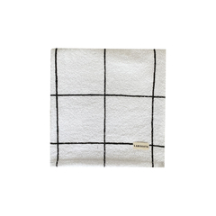 Toalla de Mano Blanca Cuadrillé Negro - tienda online
