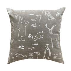 Almohadon Gris Animales Blanco - Langosta
