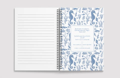 Libreta tapa dura rayada 15x21 Hipocampo en internet
