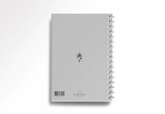 Libreta tapa dura 15x21 rayada/lisa Palmera gris - comprar online