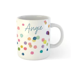 Taza personalizada Polka Dots