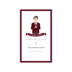 Estampita Niño colegio cruz x 24