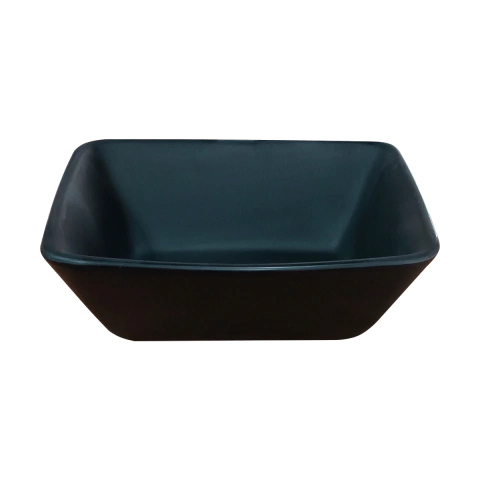 Bacha cuadrada semil travertino negra