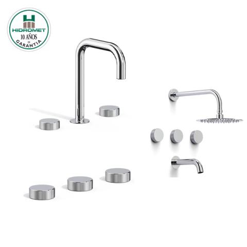 Grifería marca Hidromet modelo texture completo - comprar online