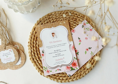 Estampita shabby virgen niña