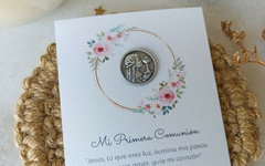 Estampita medalla Victoria - Nena Comunión