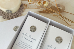 Estampita señalador medalla Thiago - medalla Comunión - comprar online