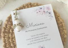 Estampita + con strap angelito mosquetón - comprar online