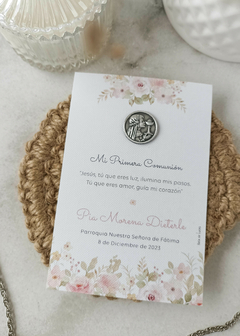 Estampita medalla Pia - Nena comunión - comprar online