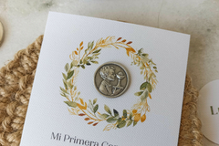 Estampita medalla Luca - Nene comunión