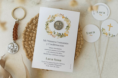 Estampita medalla Luca - Nene comunión - comprar online