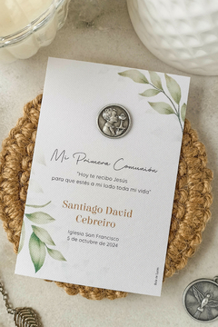 Estampita medalla Santiago - Nene Comunión - comprar online