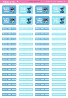 Etiquetas escolares Stitch - comprar online