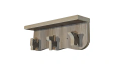 Repisa Perchero Niños Pared Blanco Melamina Animales Scotch - comprar online