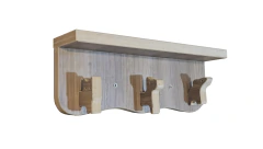 Repisa Perchero Niños Pared Blanco Melamina Animales Scotch