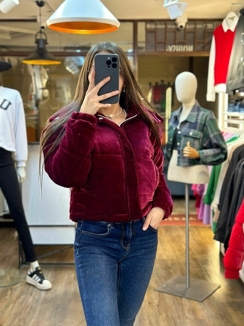 CHAQUETA VELVET VINOTINTO