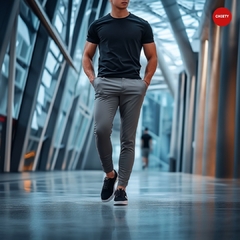PANTALON EN DRILL GRIS - CHIETY