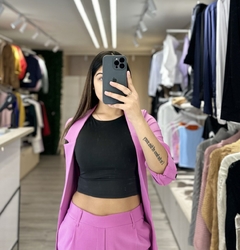 CONJUNTO BLAZER Y PANTALÓN LILA OSCURO - comprar online