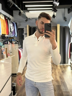 CAMIBUSO TIPO POLO MARFIL SLIM FIT algodón 100 % colombiano - comprar online