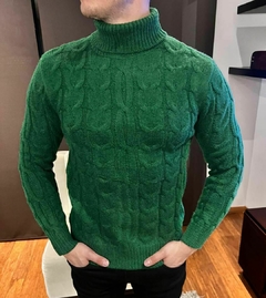 SWEATER IMPORTADO CUELLO TORTUGA VERDE en internet