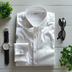 CAMISA BLANCA CUELLO FRENCES SLIM FIT - tienda online