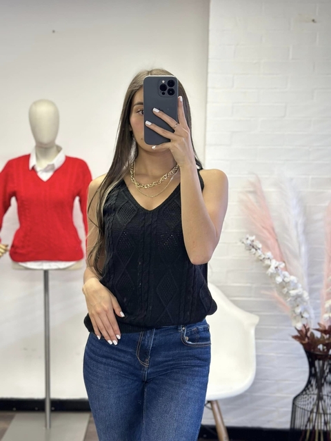 BLUSA TEJIDO NEGRO