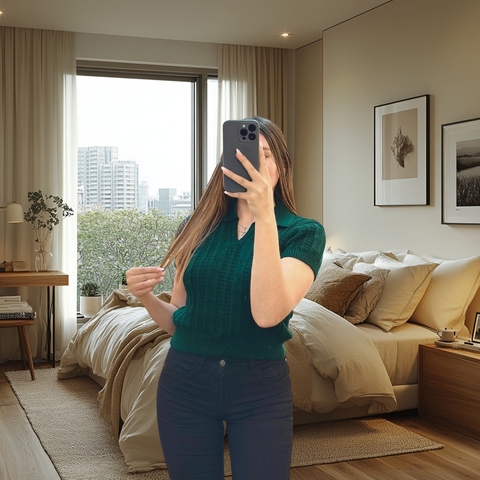 BLUSA TEJIDO VERDE