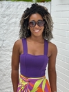 Cropped decote reto roxo REF 44530