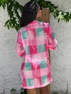 Camisão sem botão, rosa com verde REF 47890