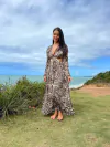 Vestido argola malha verde musgo com bege REF 30342