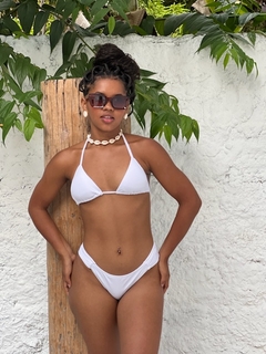 Biquíni calcinha borboleta branco REF 43922 - CanoaDoce - Loja Online de Moda Praia com Envio para Todo o Brasil