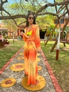 Calça de tule, degradê amarelo e laranja REF 32612