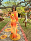 Calça de tule, degradê amarelo e laranja REF 32612