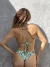 Conjunto Biquíni cortininha com calcinha levanta bumbum, folhagem verde REF 38768 - comprar online