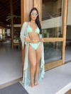 Saída de praia de tule, manga flare, verde REF 19750