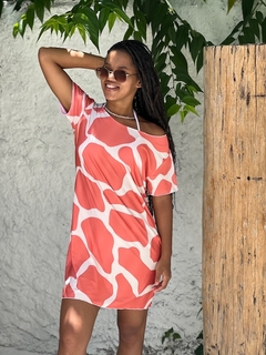 Vestido malha estampa girafa REF 48040