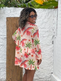 Camisão sem botão, pássaros rosa REF 43434 - comprar online
