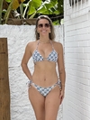 Conjunto Biquíni de amarrar olho grego fundo branco REF 40556