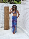 Calça de tule, marmorizado azul e fuscia REF 42345